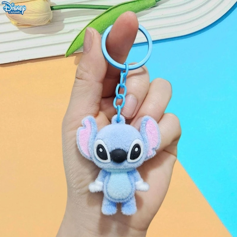 ديزني ستيتش سيارة قلادة Kawaii أنيمي الكرتون المطبوعة التطريز اكسسوارات المفاتيح الرجال والنساء الهدايا الزخرفية #6