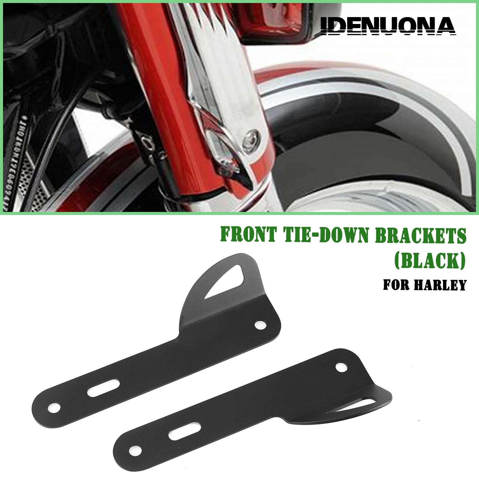 2PCS Motorcycle Front Fork Binding Tie-Down Bracket For Harley