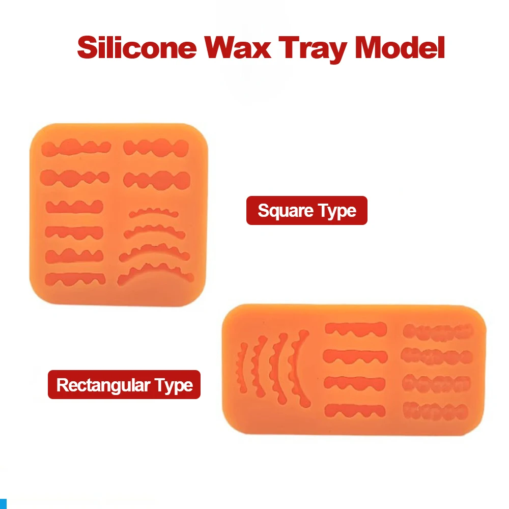 

1pc Dental Lab Silicone Forming Inverted Mold Base Denture Wax Teeth Molding Tray