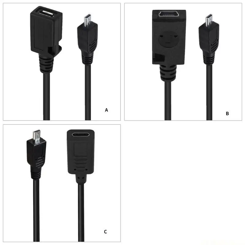 E56B Tiny 8P Male To USB C/ Tiny 5P Adapter Connection Cable For Camera Charging