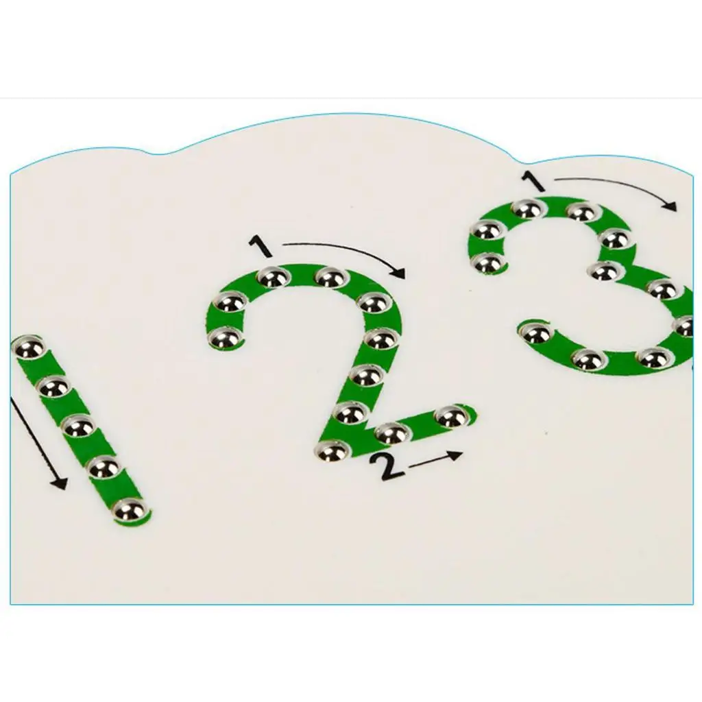 Magnetic Number Drawing Board with Pen Educational 0-9 Writing Toys Age 3+