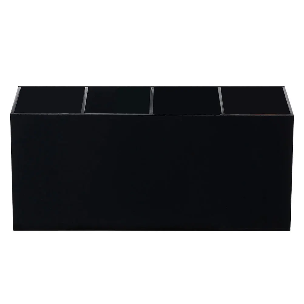 

4 Compartment Clear Acrylic Makeup Brush Holder Pen Holder Desk Pencil Organizer Vanity Countertop Pen Holders