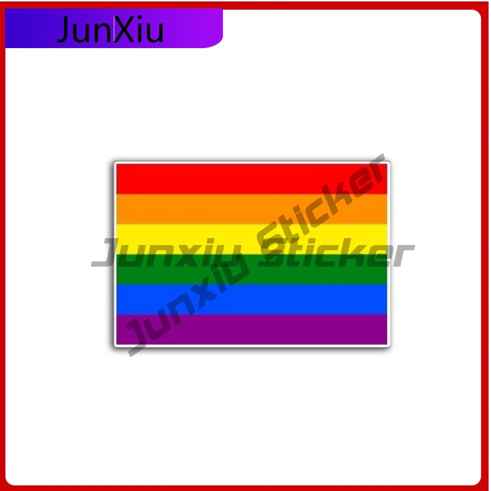 

Gay Pride Flag Rainbow Vinyl Car Decal Assecories Bumper Laptop Speedboat Rear Windshield Decoration X500 Motorcycle Stickers