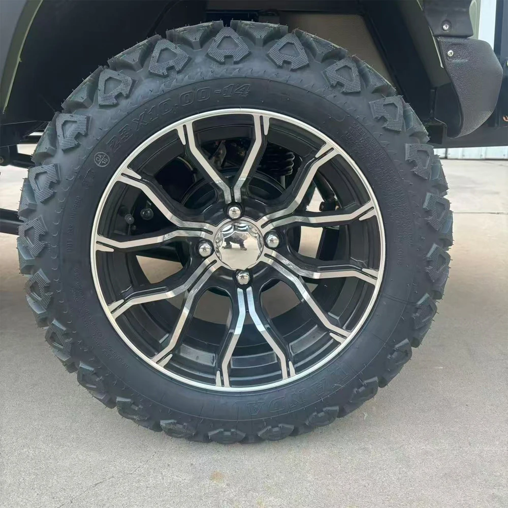 عربة جولف كهربائية جديدة مخصصة للنادي مع مقعد خلفي قابل للطي للكبار عربات جولف كهربائية بأربع عجلات #5