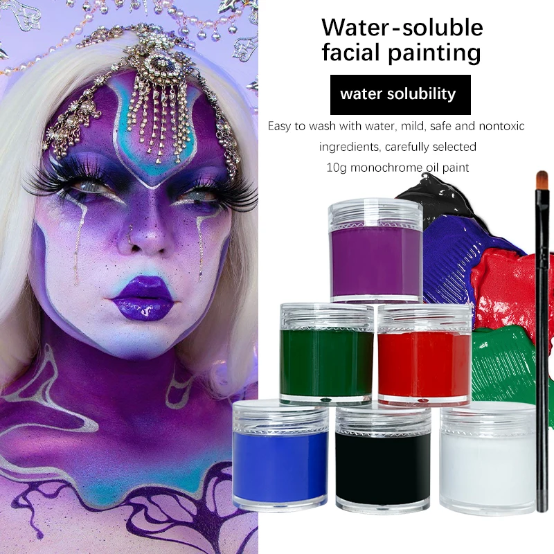 6 Colors Cream Face Body Paint - Cosplay Prop Paint recension och pris