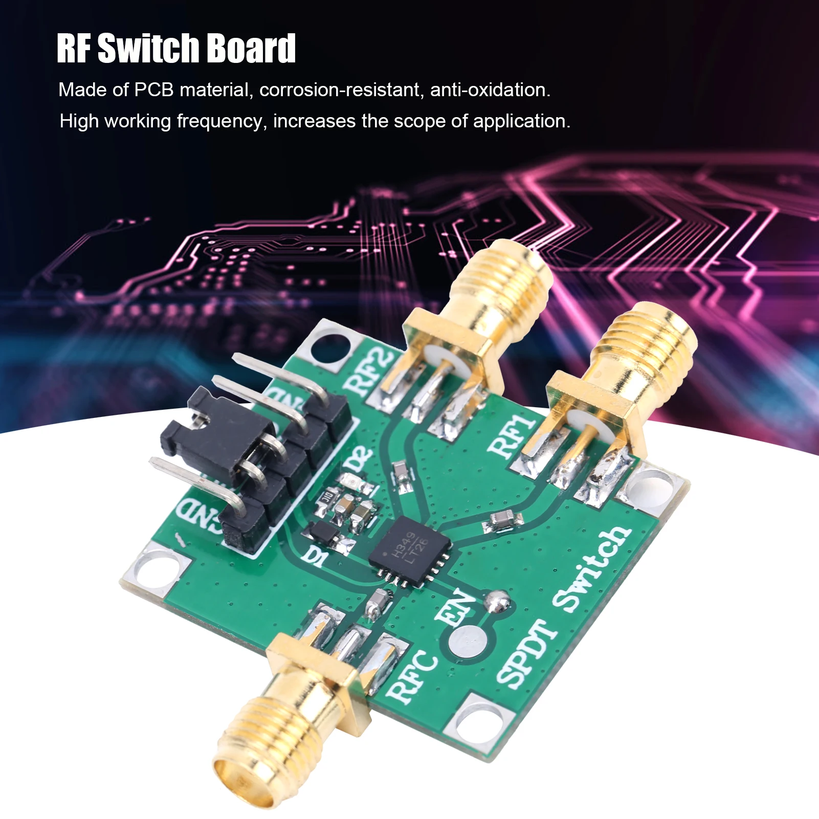 modulo-rf-de-substituicao-modulo-rf-de-3-5v-placa-de-dupla-conexao-de-polo-unico-impedancia-de-entrada-e-saida-de-50-ohms-interface-sma