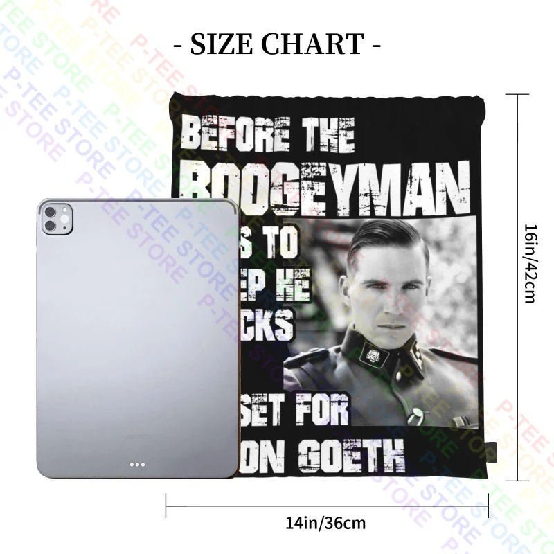 Amon Goeth Ralph Fiennes Schindlers List Boogeyman Drawstring Bags Gym Bag Fashion New Style Gymnast Bag Riding Backpack