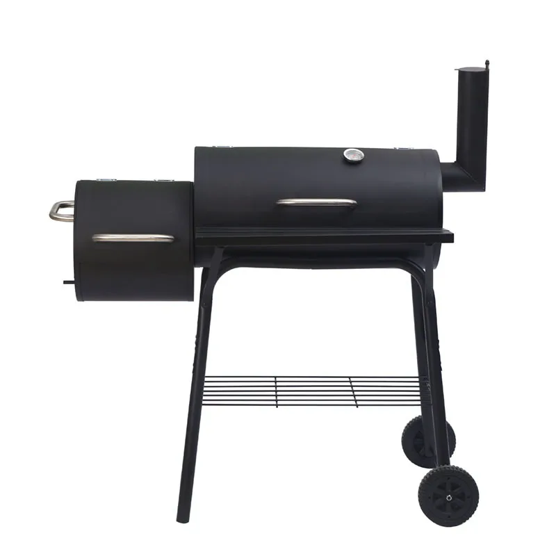 Factory Direct High Quality Portable Outdoor Charcoal Grill L With Sub-stove Burners For Home And Camping Use