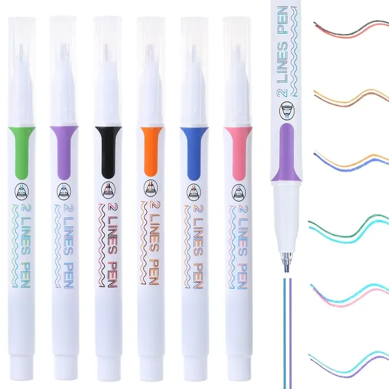 

Double-Liner Pens Colored Markers Fine Highlighters Writing Tools for Business Office School Art Drawing