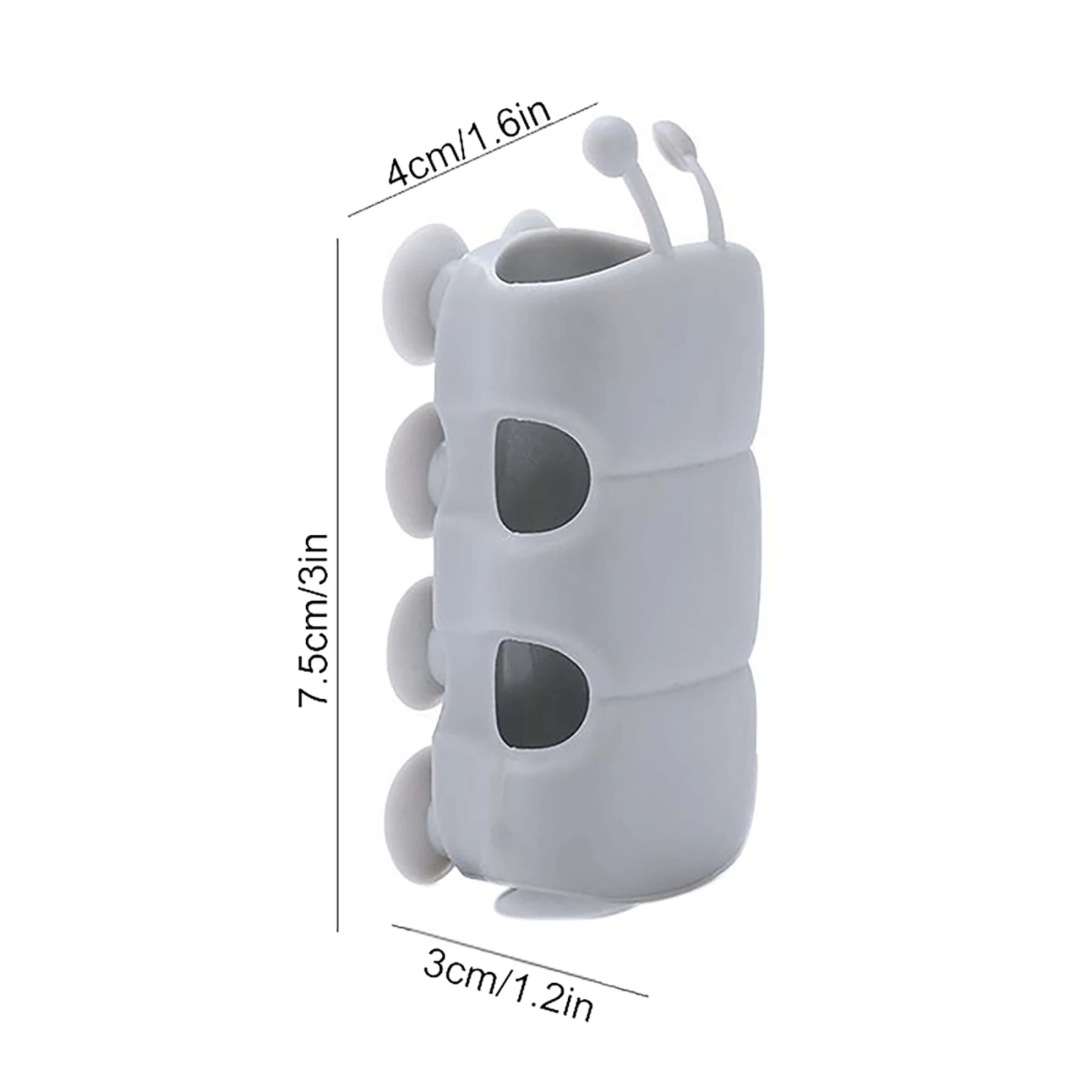 Cute Shower Head Holder Strong Suction Caterpillar Shaped Silicone Shower Head Holder Waterproof Showerhead Holder for Kid Adult