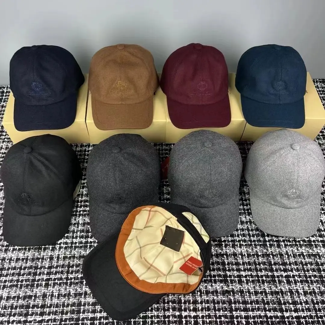 2024 Autumn and Winter Cashmere High-quality Cap New Simple Casual Fashion Versatile Warm Men's Baseball Cap