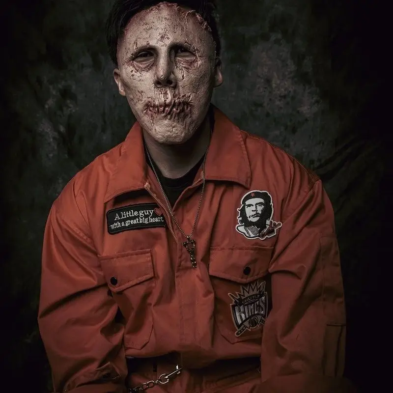 Full face latex complete head mask sap Chainsaw Horror V-shaped Hatred Halloween Concert Annual meeting