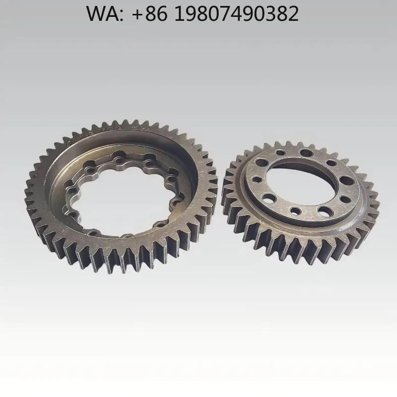 Heat Treated Flanged Spur Gear Plate, CNC Precision Machined Mining Transmission Gear, Custom High Strength Heavy Industrial Dri