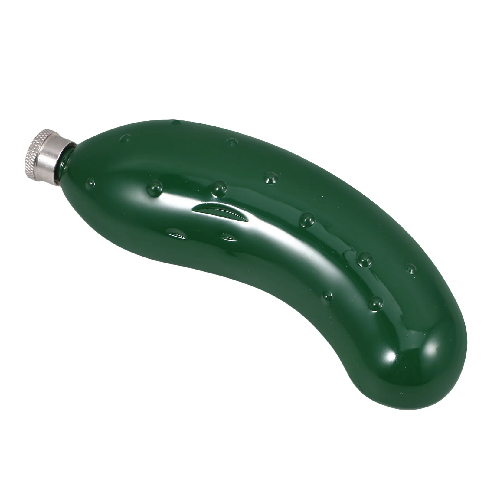 

1pc Stainless Steel Cucumber Flask Portable Whiskey Bottle For Outdoor Camping Travel Picnic Barbecue Juice Dispenser Beverage