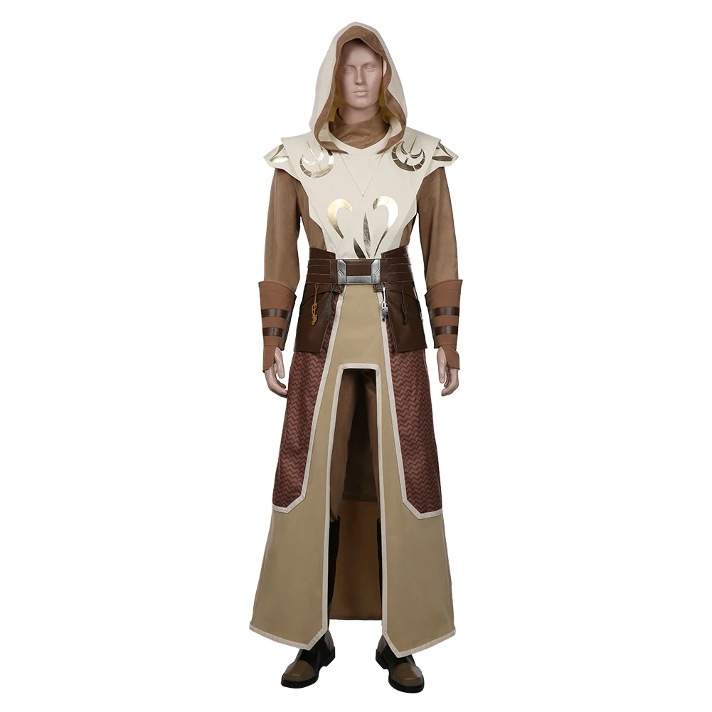 Temple clon Guard Cosplay disfraz de Fantasia REY Anakin para hombres adultos, bata marrón, capa, uniforme, juego de rol