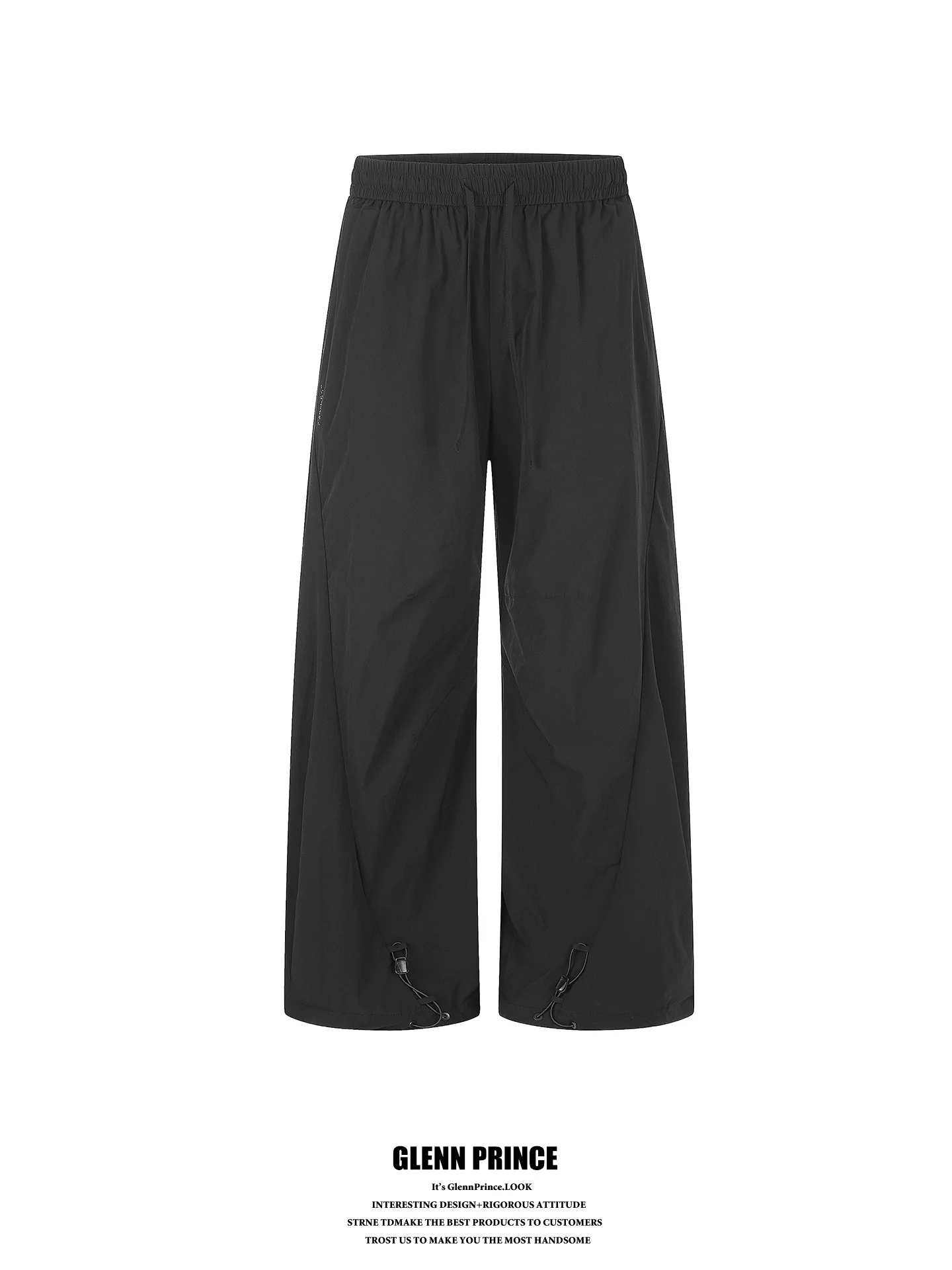 

American Style Casual Pants Men's Summer High Street Outdoor Sports Loose Fit Straight Leg Drawstring Trousers