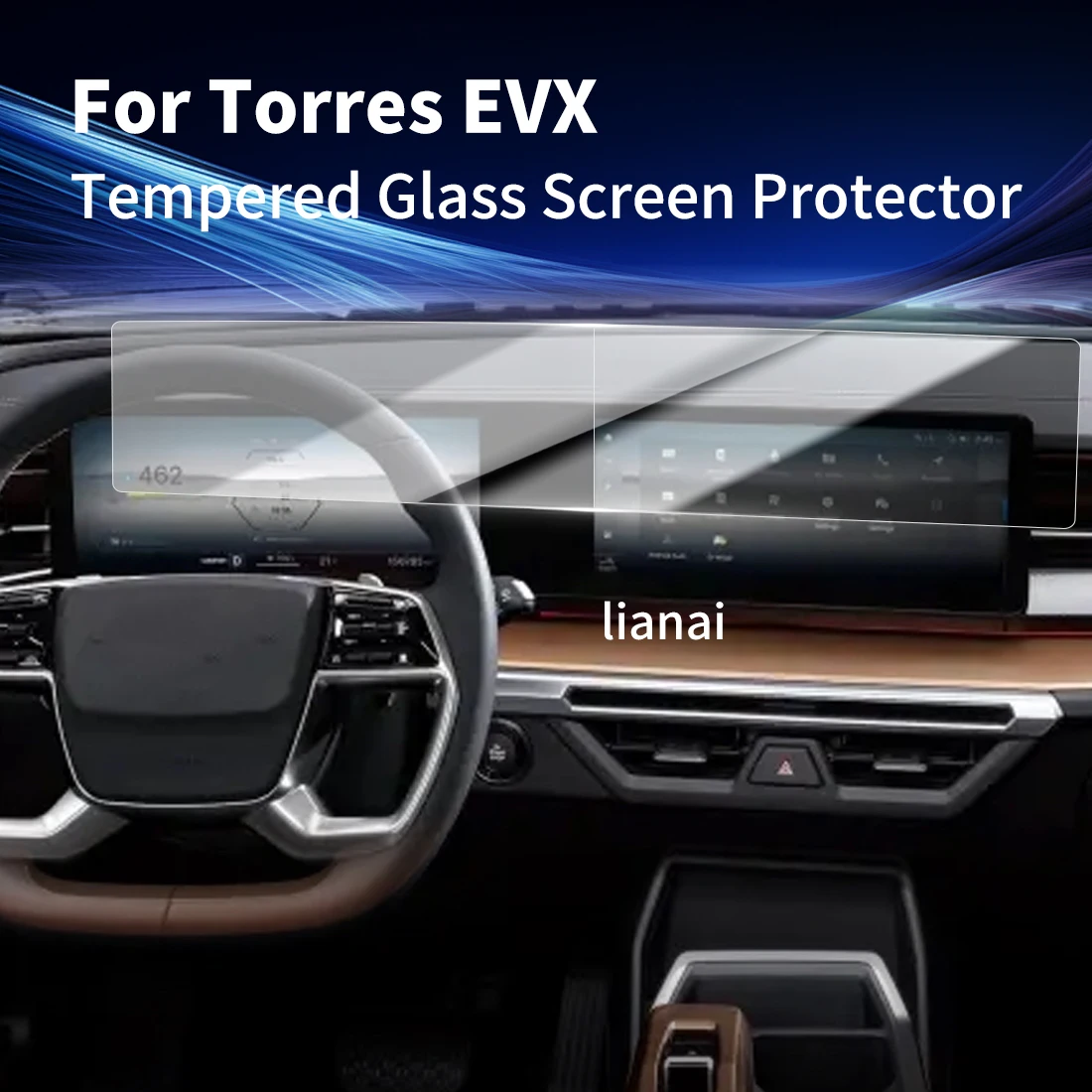 Screen Protector for 25 SSANG YONG Torres EVX Tempered Glass  Navigation Car Stickers Accessories Fingerprintresistant supplies