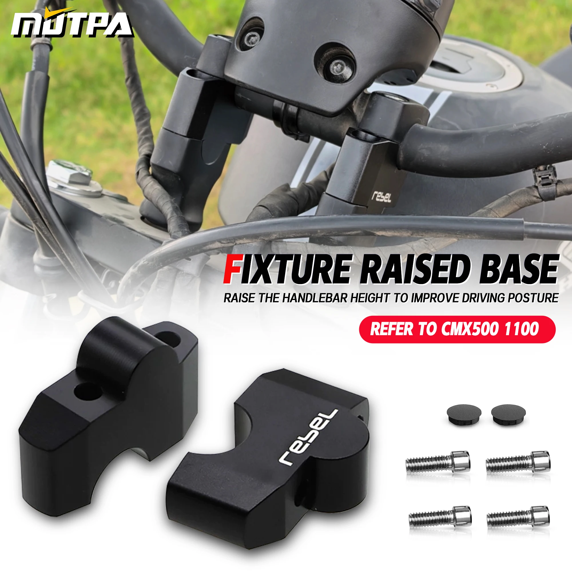 For Honda Rebel CMX 1100 CMX500 Handlebar Extend Adapter Motorcycle Rebel 1100 Handle Clamp Riser Handlebar Height Increase Clam