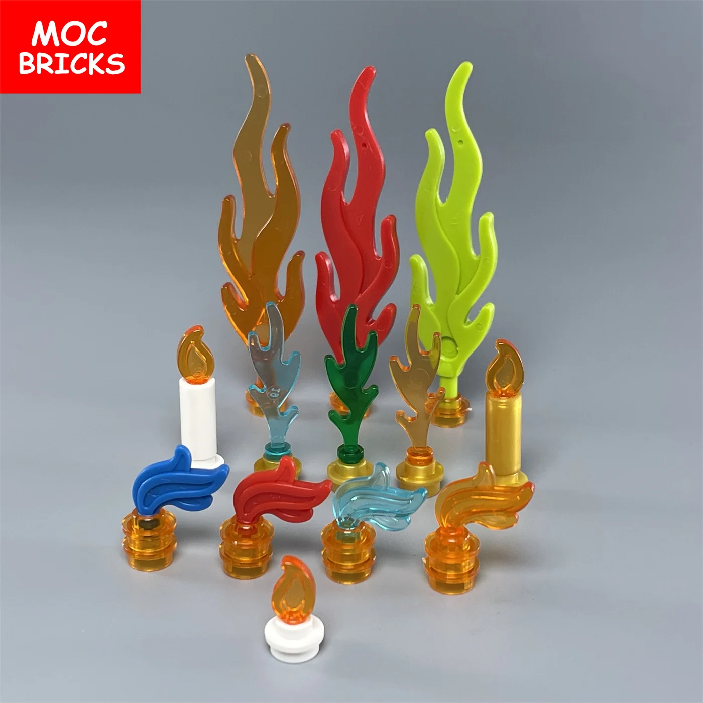 MOC Bricks Flame Feather Fire 85959 6126 64647 Building Blocks Figure DIY Toys For Children Dolls Gifts