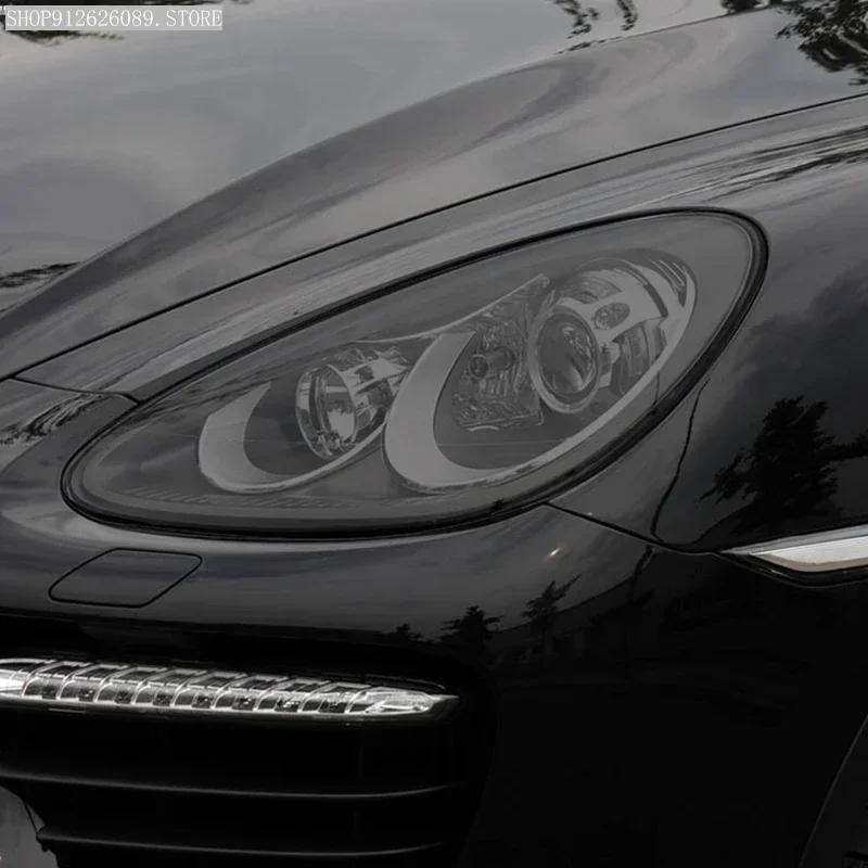 

Car Headlight Protective Film Taillight Smoked Black Tint Wrap Vinyl Transparent TPU Sticker For Porsche Cayenne 92A 2011-2014