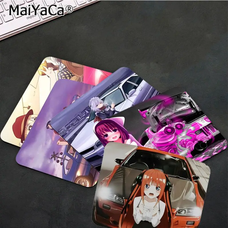 

Anime Girl JDM Sports Car Mousepad Rubber Small Thickened Mouse Pad Gaming Keyboard Table Mat Office Supplies Room Decor Mouse