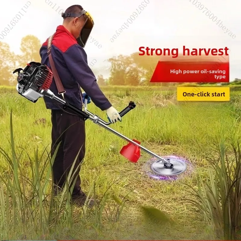 Cortador de grama mochila de quatro tempos colheita agrícola e capina doméstica pequena máquina de capina multifuncional