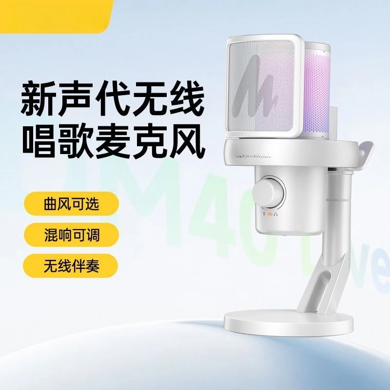 Flash wireless wheat shed level live streaming host singing k song desktop microphone usb computer mobile phone recording mic