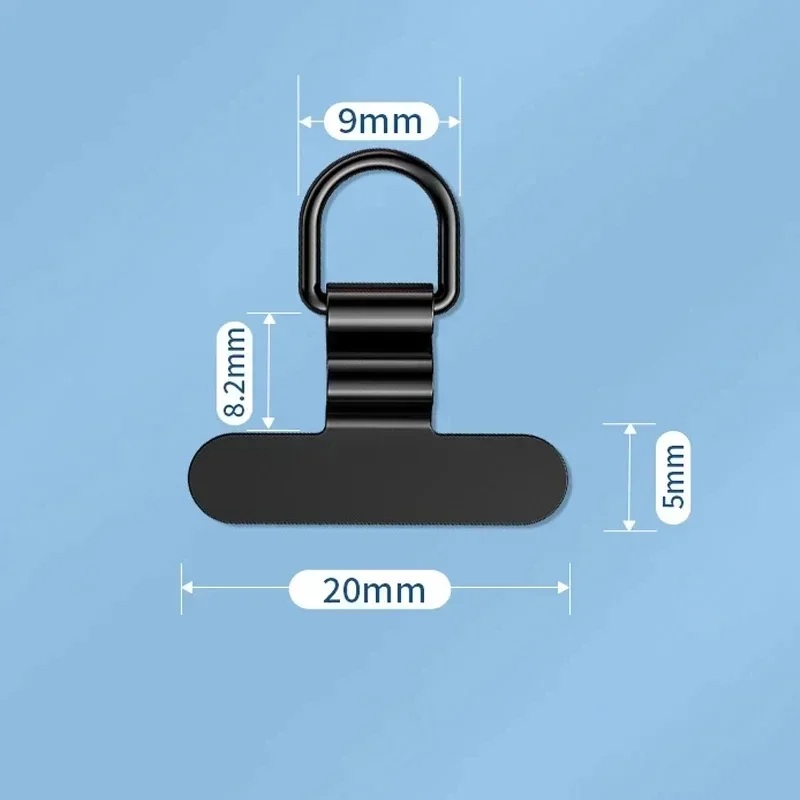 Mini Stainless Steel Mobile Phone Lanyard Tab Silent Hole Clip Charging Port Gasket Antilost Metal Mobile Phone Lanyard Tab Card view 6