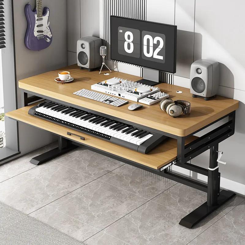 Lifting arrangement workbench electronic piano table midi keyboard guzheng recording studio music multi-function computer desk