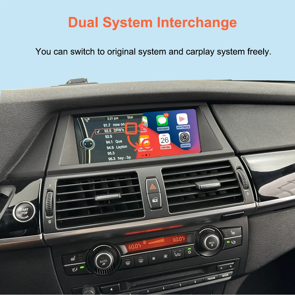 Bonroad Wireless CarPlay & Android Auto Mirror Link Funktionen Decoder für BMW CIC System 1 2 3 4 5 6 7 Serie X3 X4 X5 X6 MINI – Detail 7