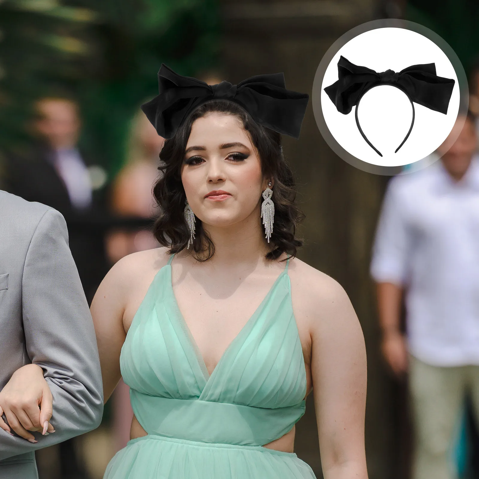 

Hair Accessories Bows Headbands for Women with Womens Wide Cute Fancy Black Bowknotheadbands