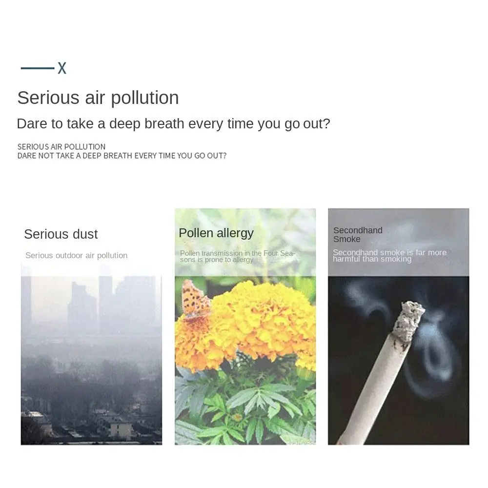 Maschera per rinite monouso PM2.5 Antipolvere Antiappannamento Foschia Naso Purificatore d'aria Maschera per naso antipolvere per rinite