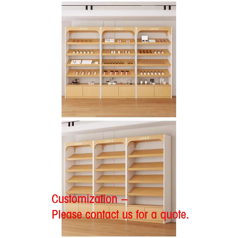 custom.Cosmetic Display Cabinet, Multi-Tier Retail Shelves Beauty Salon  Skincare Shops