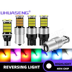 UHUASENG 2 adet Led Led ampul T20 yeşil 1156 kırmızı 1157 T15 W16W P21/5 W 7440 7443 Reverse Reverse ters fren lambası araba sinyal ışığı