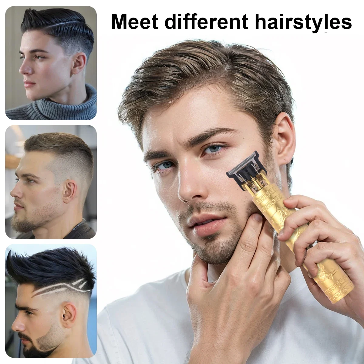 T9 электрическая машинка для стрижки волос масляная бритвенная головка электрическая толкатель для резьбы электробритва перезаряжаемый триммер для волос для мужчин триммеры для ухода
