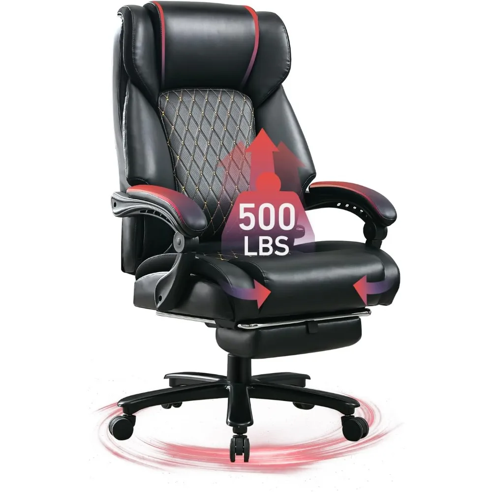 

big and tall office chair 500lbs, extra wide high back office chair for heavy people, ergonomic executive heavy duty chairs for