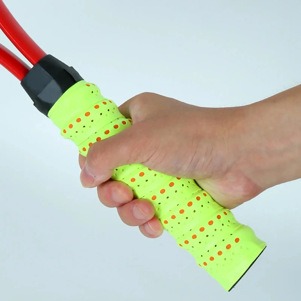 

Two-color Perforated Badminton Racket Tennis Overgrips Tennis Grip Tape Stretchy Pu Sweatbands Anti Slip Handle Protector