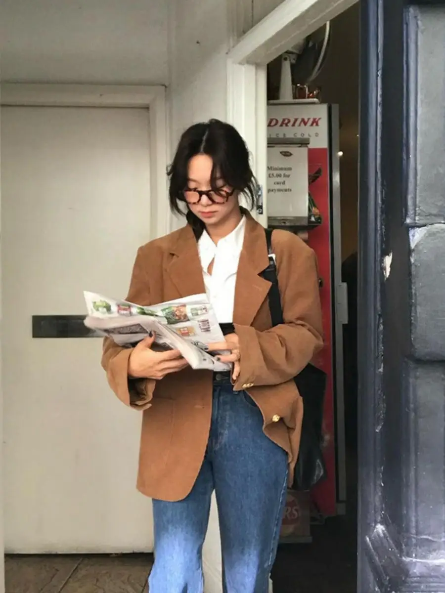 

Костюмный пиджак TheBarnNet из вельвета с золотыми пуговицами, ретро, класса люкс, весна-осень, женский, с длинными рукавами, модная элегантная верхняя одежда