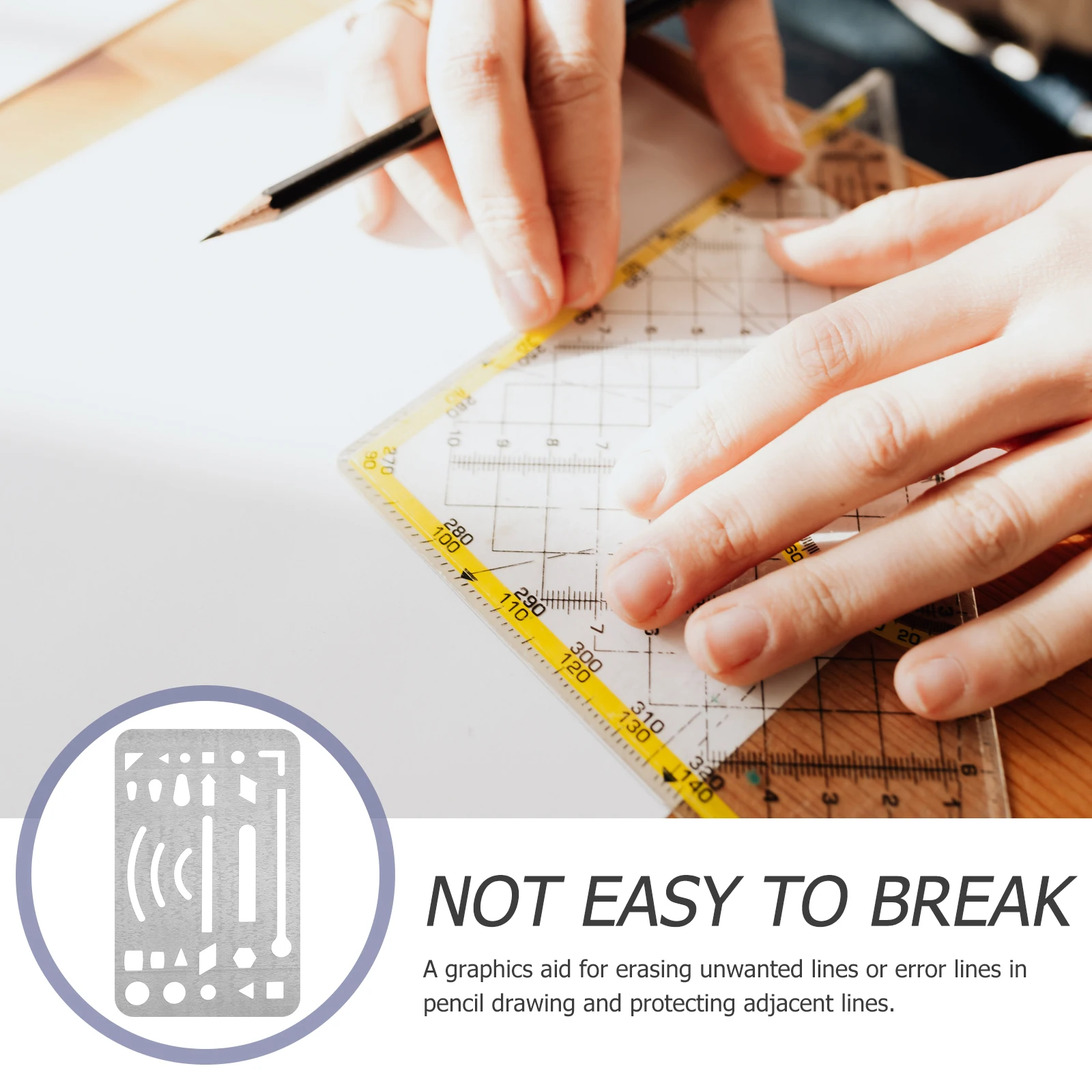 3Pcs Craft Erasing Shield Drawing Template Rounded Corners Safety Precise Erasing Drawing Template