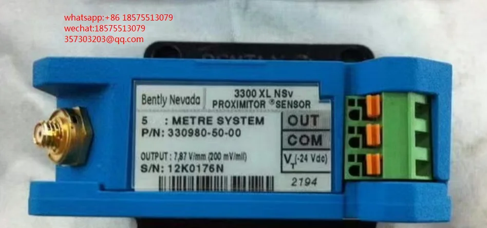 

For Bently Nevada 330980-50-00 Radiation Resistant 3300XL NSV Series Eddy Current Sensor Metre System New Original 1 Piece