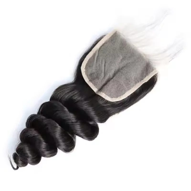 4x4 Loose Wave Lace Closure Frontal Human Remy Hair Ear to Ear 13x4 Lace Frontal Natural Color 150% Density For Women