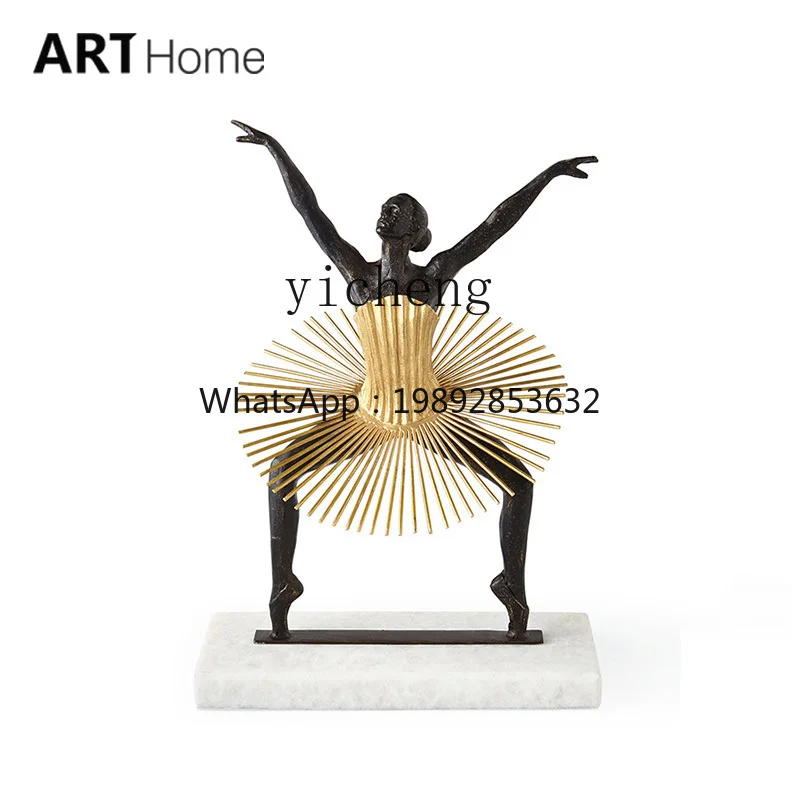 

Modern Nordic Creative Natural Marble Base Character Lucky Ornament Abstract Sculpture Soft Decoration