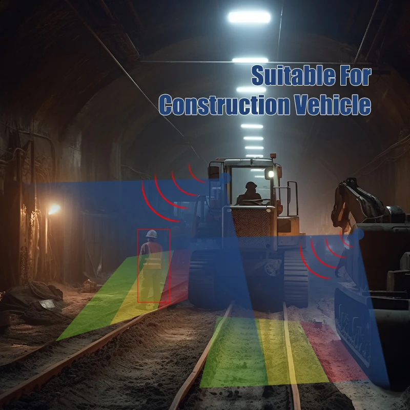 MCY AI كاميرا رافعة شوكية القرب تحذير تنبيه معدات شديدة التحمل نظام كاميرا احتياطية للرؤية الخلفية للرافعة الشوكية