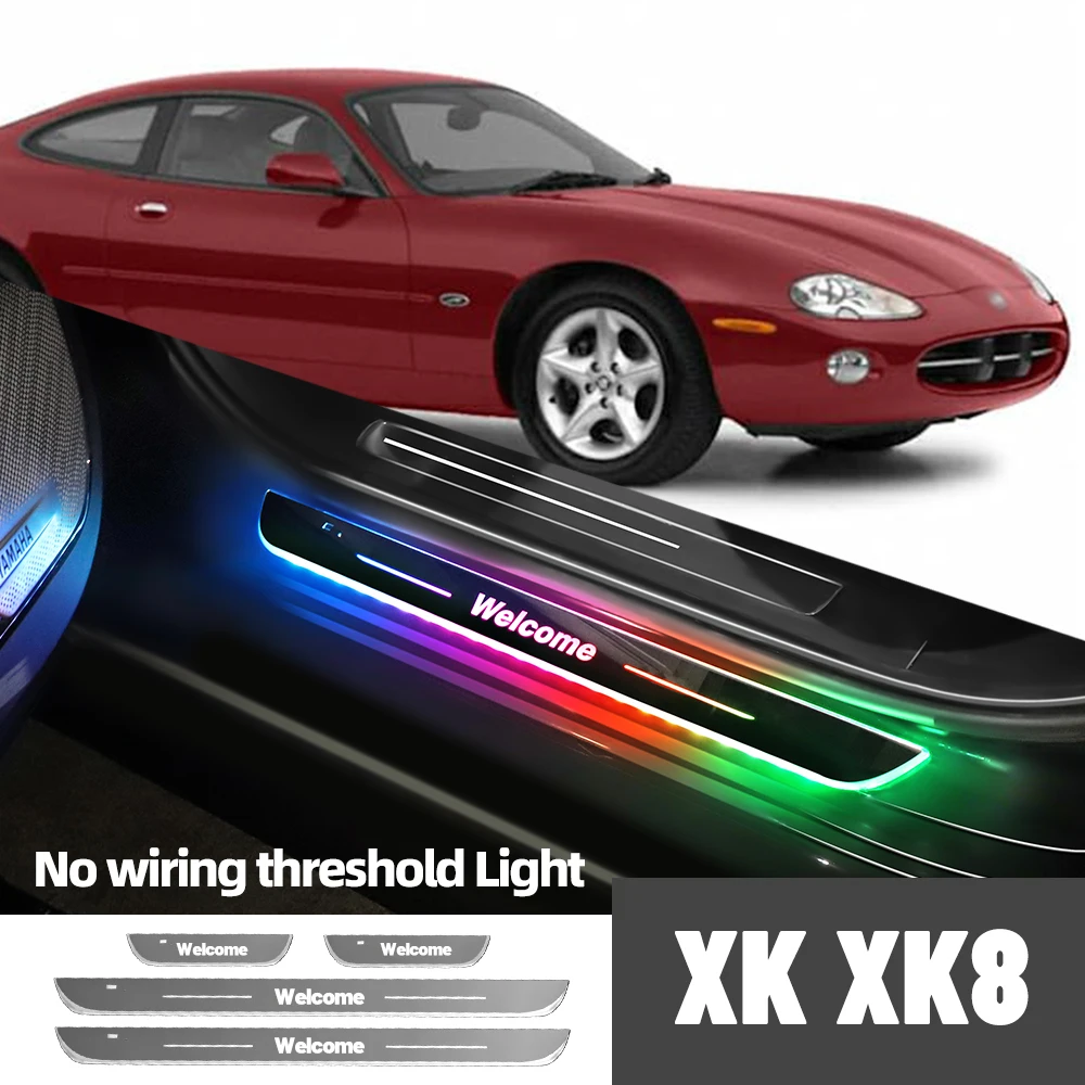 

For Jaguar XK XK8 1996-2014 2011 2013Car Door Sill Light Customized Logo LED Welcome Threshold Pedal Lamp Accessories