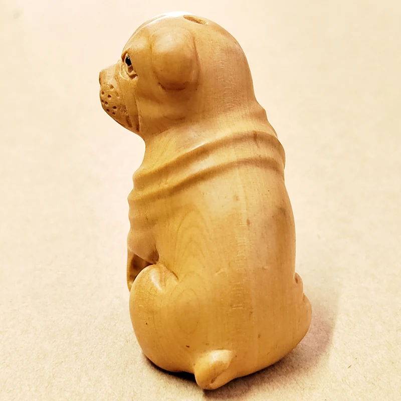ヴィンテージ 上海手工芸品 籐製 フーフードッグ 獅子 犬 バスケット ボックス Y8858 - 2