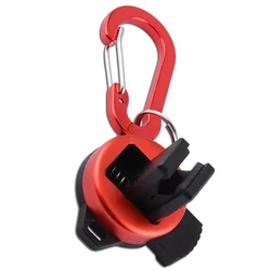 Fly Fishing Rod Holder Aluminum Alloy Waist Belt Rod Holder Clip Safety Lock Housing Support Fishing Tool Accessories