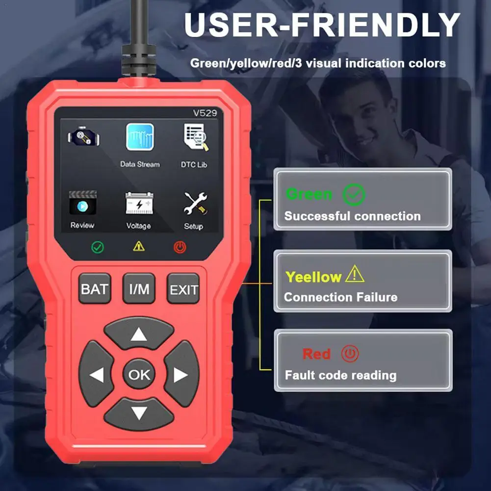 أداة تشخيص السيارة محرك السيارة قارئ رمز الخطأ أداة تشخيصية الماسح الضوئي obd المهنية يدعم 10 لغات