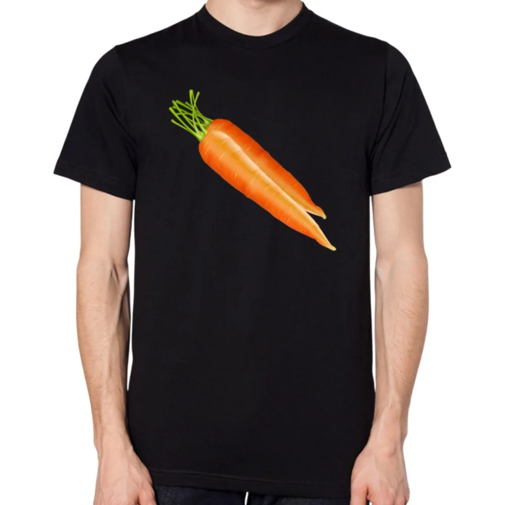 Carrots T-Shirt Men Women Unisex Tops Common Pattern Printing Shirt Vegetable Plant Lover Tshirt Carota Tee Daily Life Cotton T