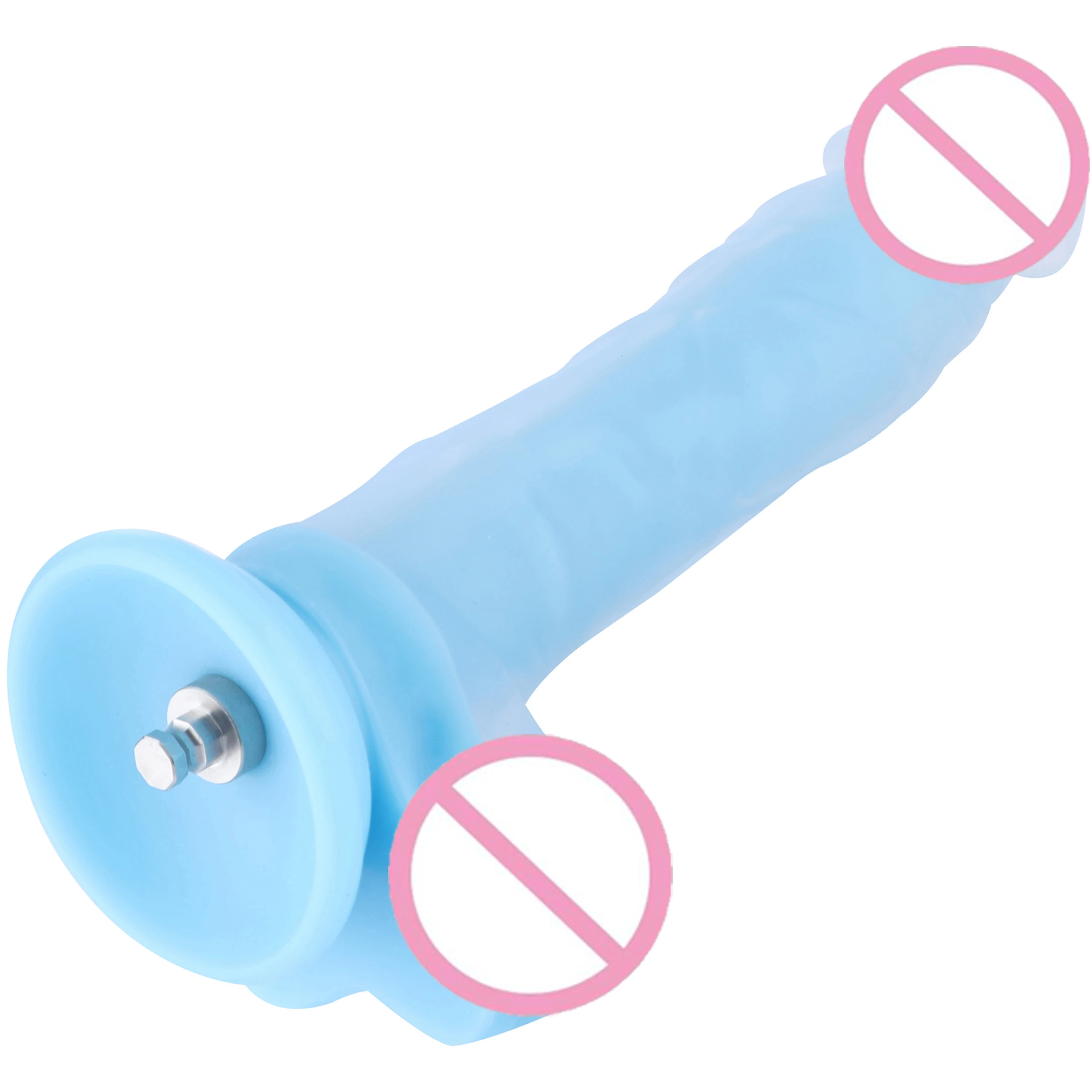 Hismith 24.5cm Glow Dildo, Grows in The Dark Silicone Dong with KlicLok System, 18.5cm Insert-able Length, Diameter 4.5cm