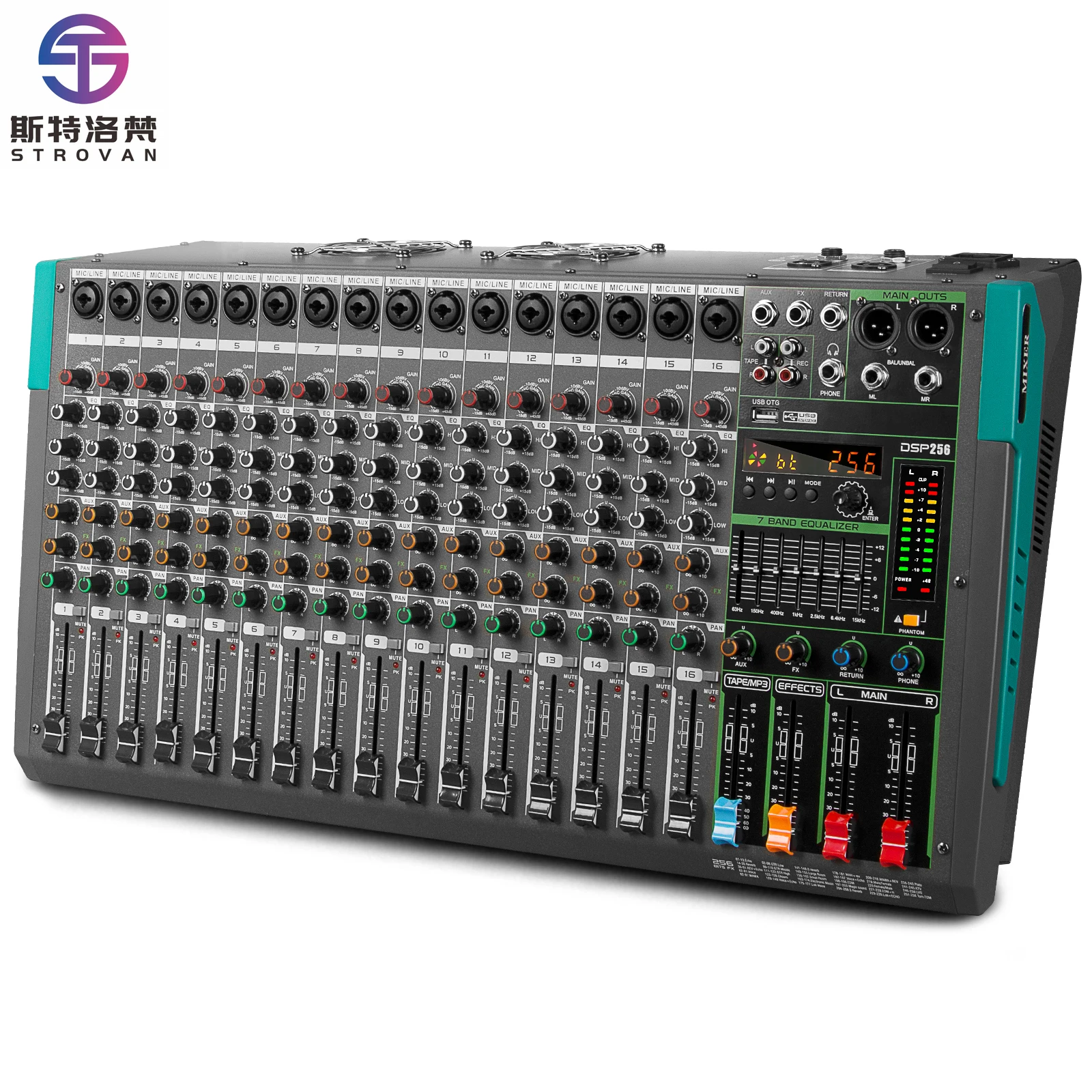 GT16 Amplifier Mixer 16 Channels Professional Audio Mixer With 1000W Power Amplifier Mixer Console